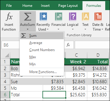 Eine schnelle und einfache Möglichkeit, Werte in Excel hinzuzufügen, ist die Verwendung von   AutoSumme